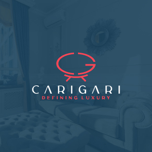 Carigari, Logo, color, represent, highlights, essence, association, royal, essence.